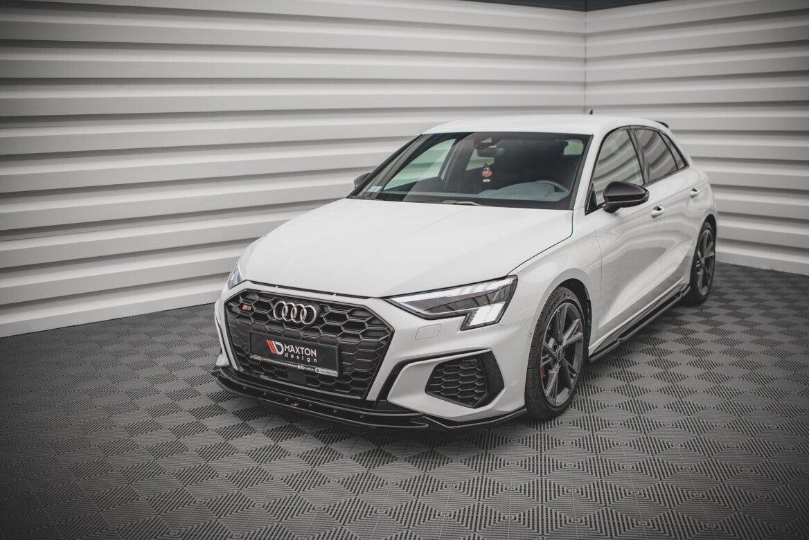 Cup Spoilerlippe Front Ansatz V.2 für Audi S3 / A3 S-Line 8Y   Maxton Design