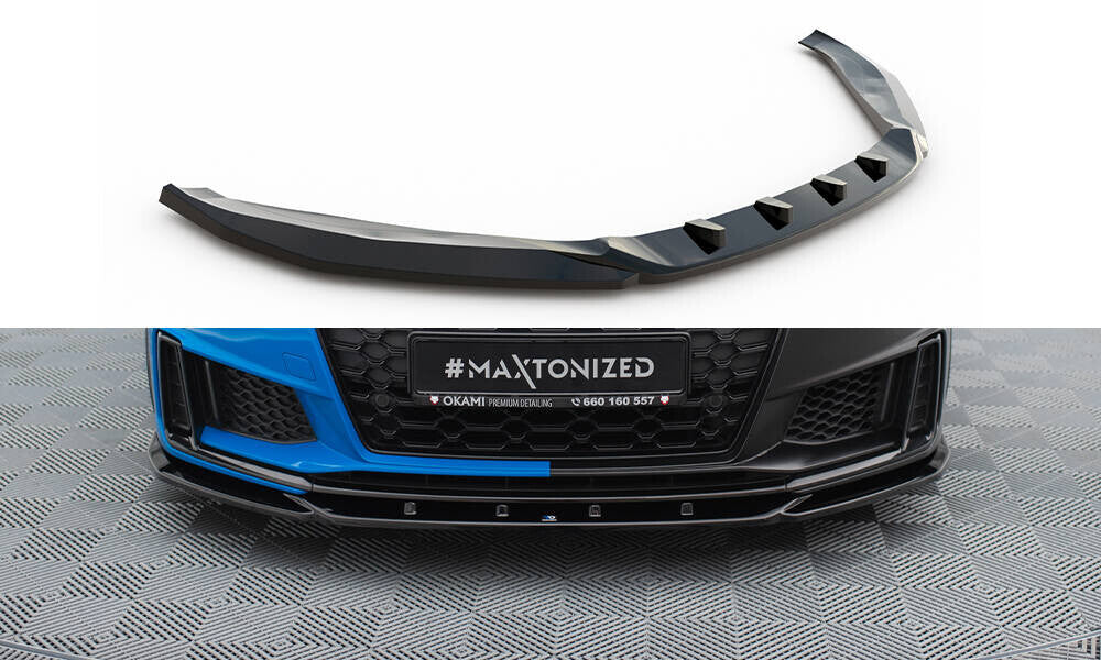 Cup Spoilerlippe Front Ansatz V.2 für Audi TT S / TT S-Line 8S FL   Maxton Design