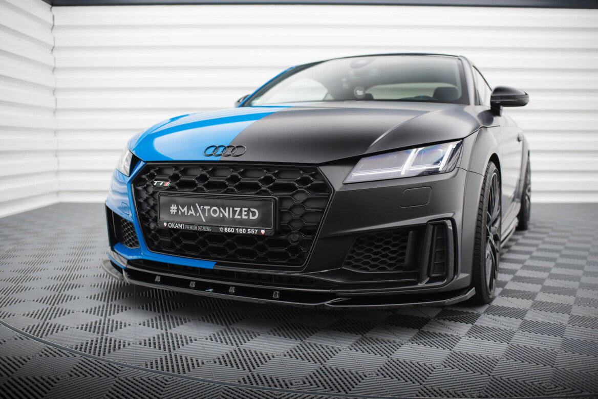 Cup Spoilerlippe Front Ansatz V.2 für Audi TT S / TT S-Line 8S FL   Maxton Design