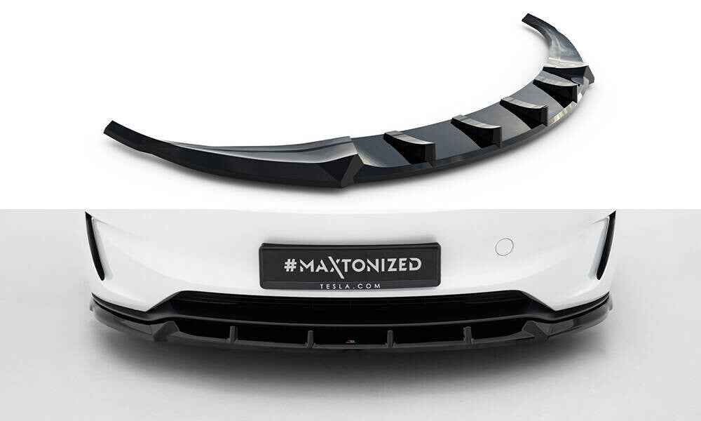 Cup Spoilerlippe Front Ansatz V.2 für Tesla Model 3 Performance FL   Maxton Design