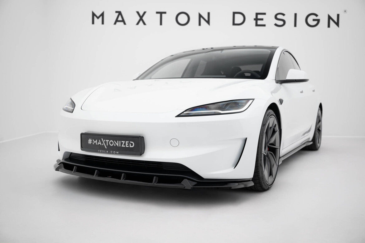 Cup Spoilerlippe Front Ansatz V.2 für Tesla Model 3 Performance FL   Maxton Design