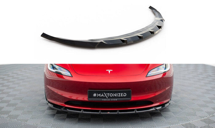 Cup Spoilerlippe Front Ansatz V.2 für Tesla Model 3 Project HighlandFL   Maxton Design