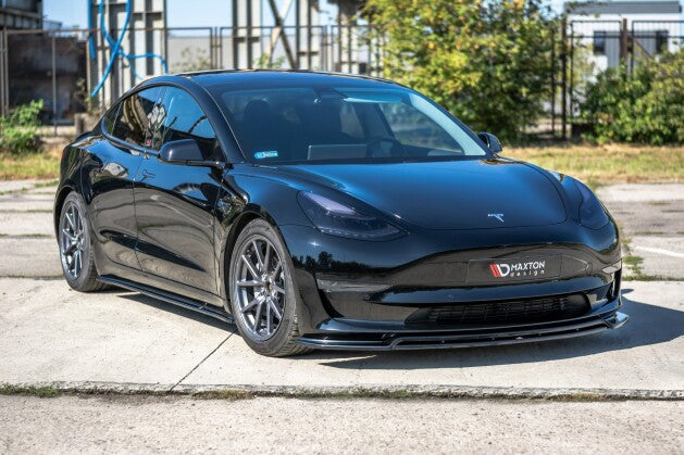 Cup Spoilerlippe Front Ansatz V.2 für Tesla Model 3   Maxton Design