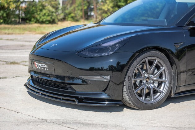 Cup Spoilerlippe Front Ansatz V.2 für Tesla Model 3   Maxton Design