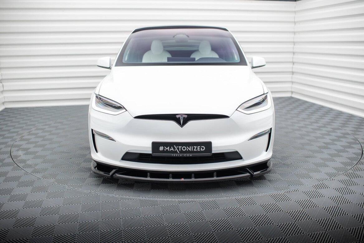 Cup Spoilerlippe Front Ansatz V.2 für Tesla Model X Mk1 FL   Maxton Design