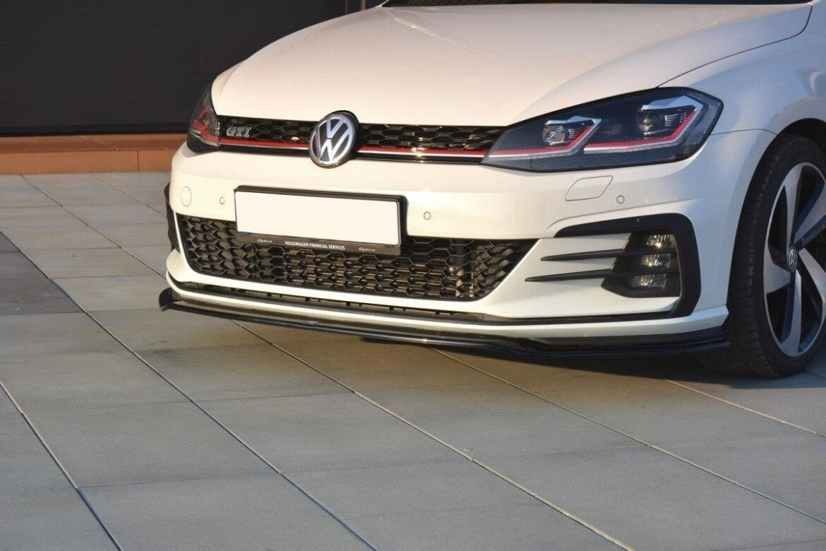 Cup Spoilerlippe Front Ansatz V.2 für VW GOLF 7 GTI FACELIFT   Maxton Design