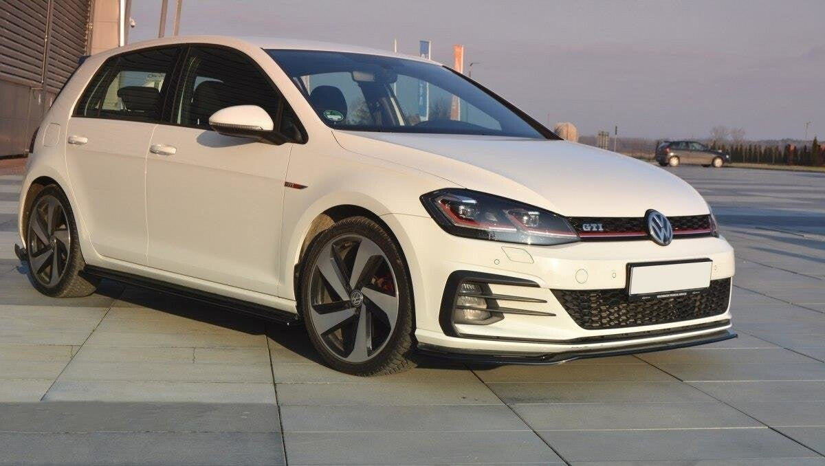 Cup Spoilerlippe Front Ansatz V.2 für VW GOLF 7 GTI FACELIFT   Maxton Design
