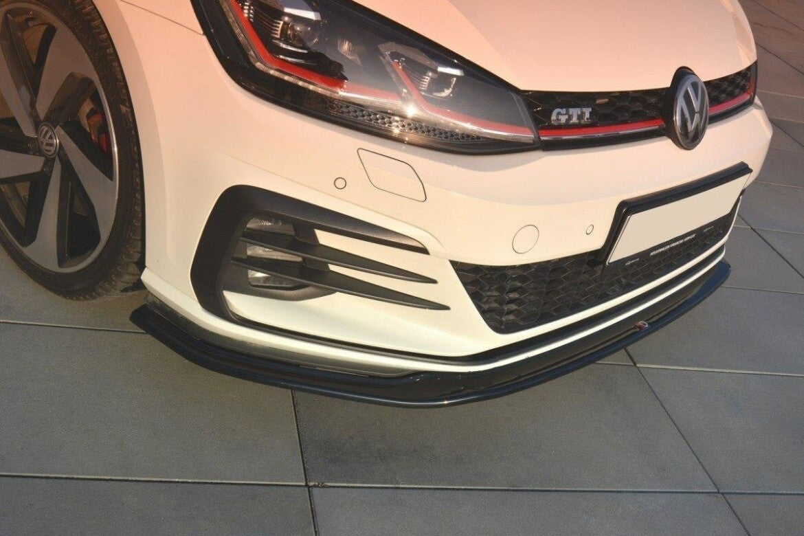 Cup Spoilerlippe Front Ansatz V.2 für VW GOLF 7 GTI FACELIFT   Maxton Design