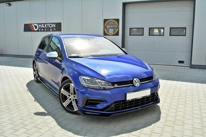 Cup Spoilerlippe Front Ansatz V.2 für VW GOLF 7 R / R-Line Facelift   Maxton Design