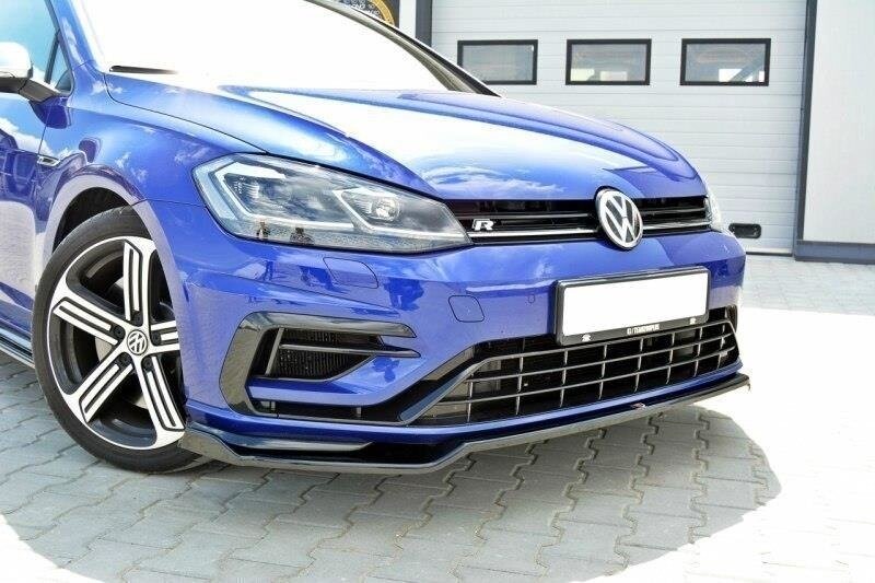 Cup Spoilerlippe Front Ansatz V.2 für VW GOLF 7 R / R-Line Facelift   Maxton Design