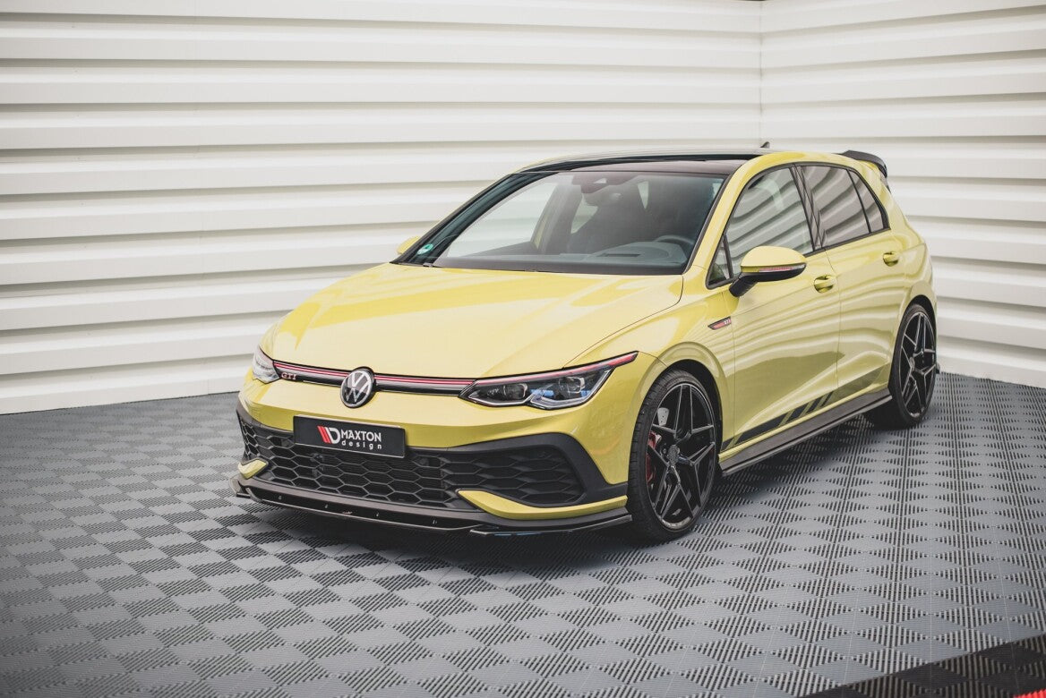 Cup Spoilerlippe Front Ansatz V.2 für VW Golf 8 GTI Clubsport   Maxton Design