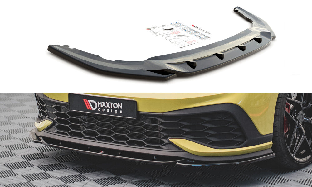Cup Spoilerlippe Front Ansatz V.2 für VW Golf 8 GTI Clubsport   Maxton Design