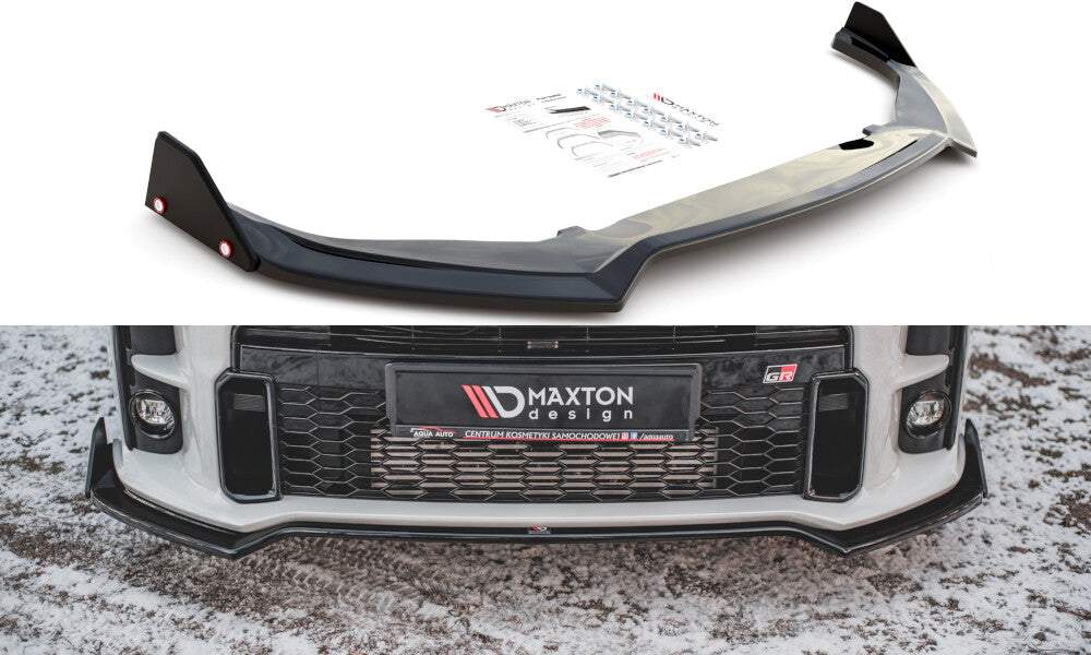 Cup Spoilerlippe Front Ansatz V.3 +Flaps für Toyota GR Yaris   Maxton Design