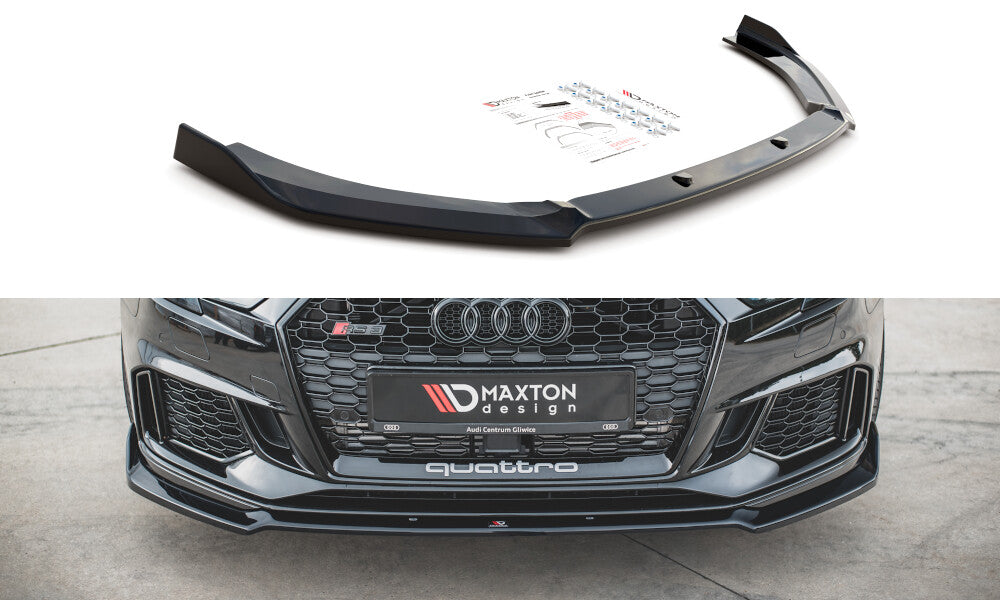 Cup Spoilerlippe Front Ansatz V.3 für Audi RS3 8V Facelift   Maxton Design