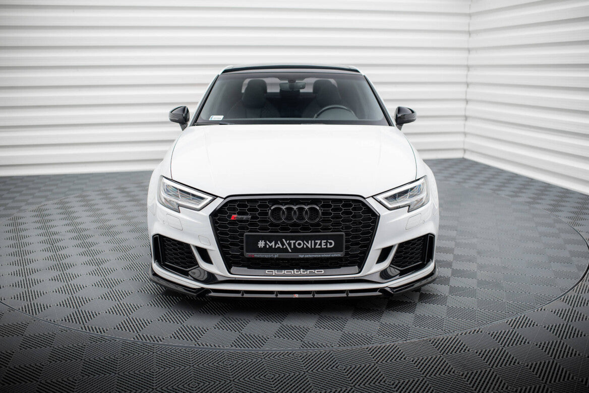Cup Spoilerlippe Front Ansatz V.3 für Audi RS3 Limousine 8V Facelift   Maxton Design