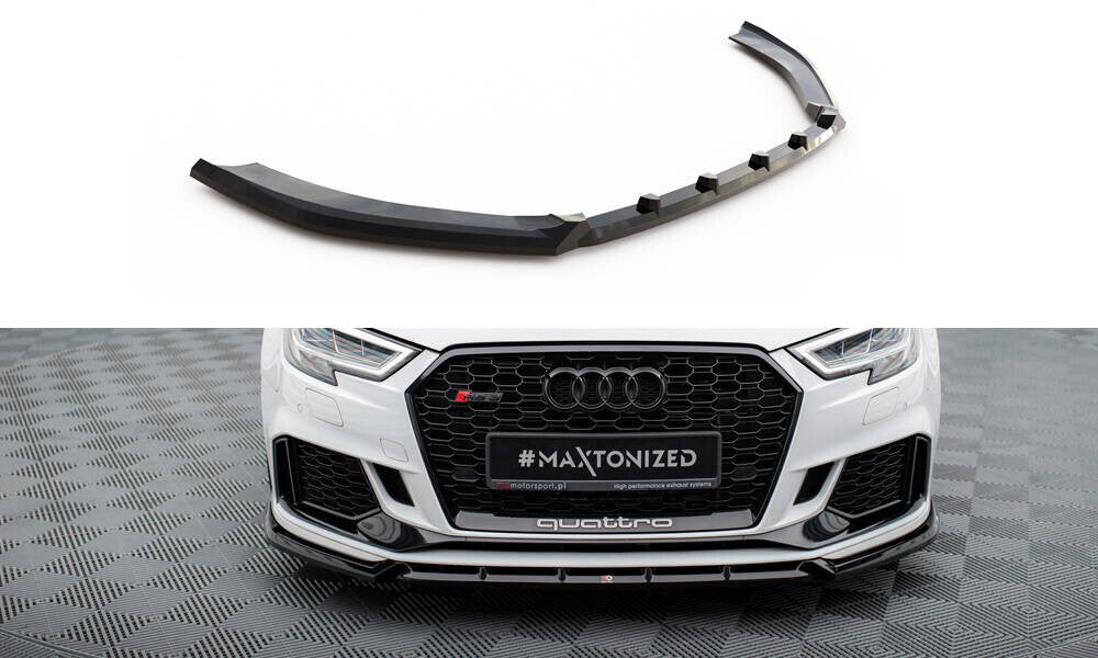 Cup Spoilerlippe Front Ansatz V.3 für Audi RS3 Limousine 8V Facelift   Maxton Design