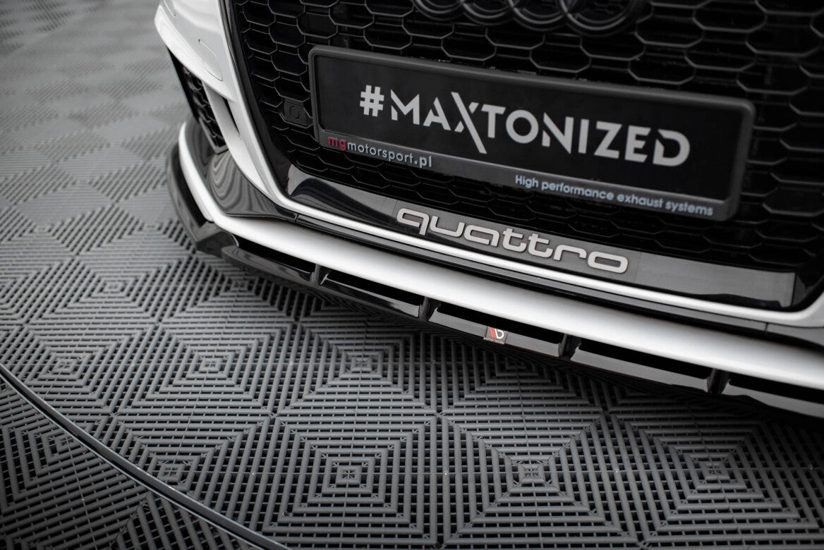 Cup Spoilerlippe Front Ansatz V.3 für Audi RS3 Limousine 8V Facelift   Maxton Design
