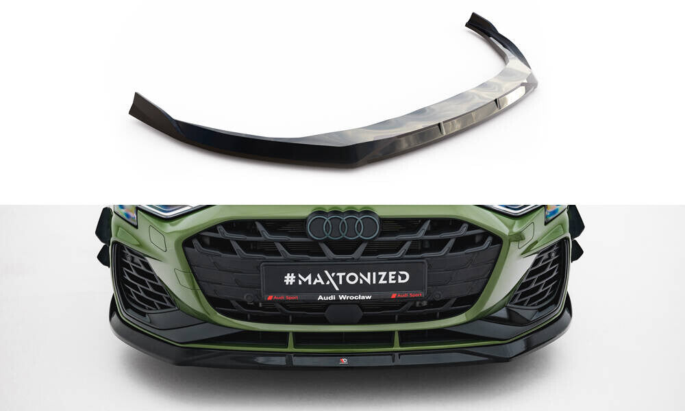 Cup Spoilerlippe Front Ansatz V.3 für Audi S3 / A3 S-line 8Y Facelift   Maxton Design