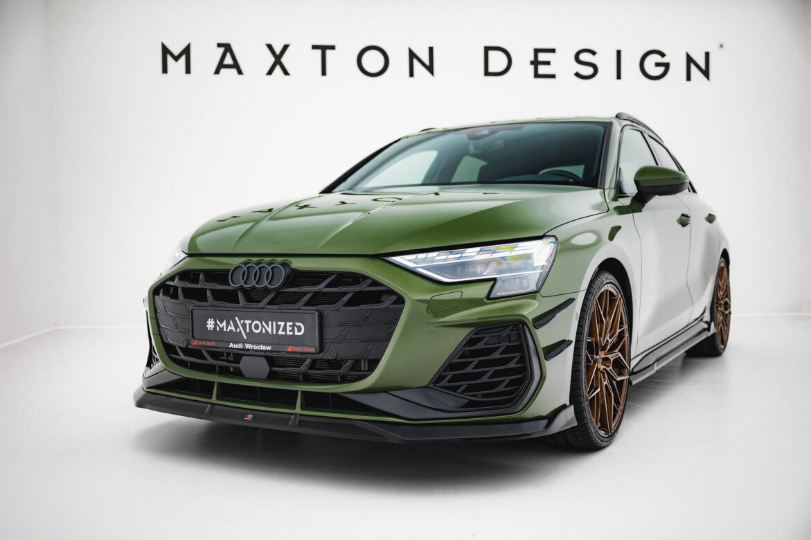 Cup Spoilerlippe Front Ansatz V.3 für Audi S3 / A3 S-line 8Y Facelift   Maxton Design