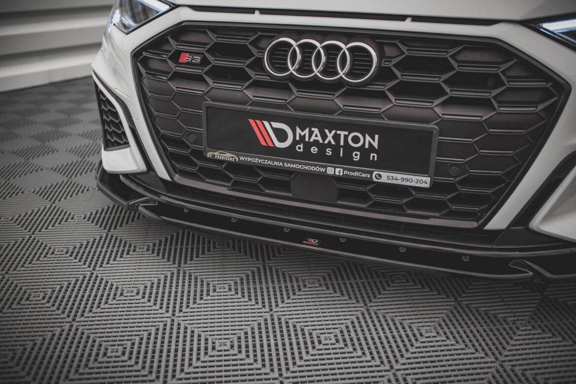 Cup Spoilerlippe Front Ansatz V.3 für Audi S3 / A3 S-Line 8Y   Maxton Design