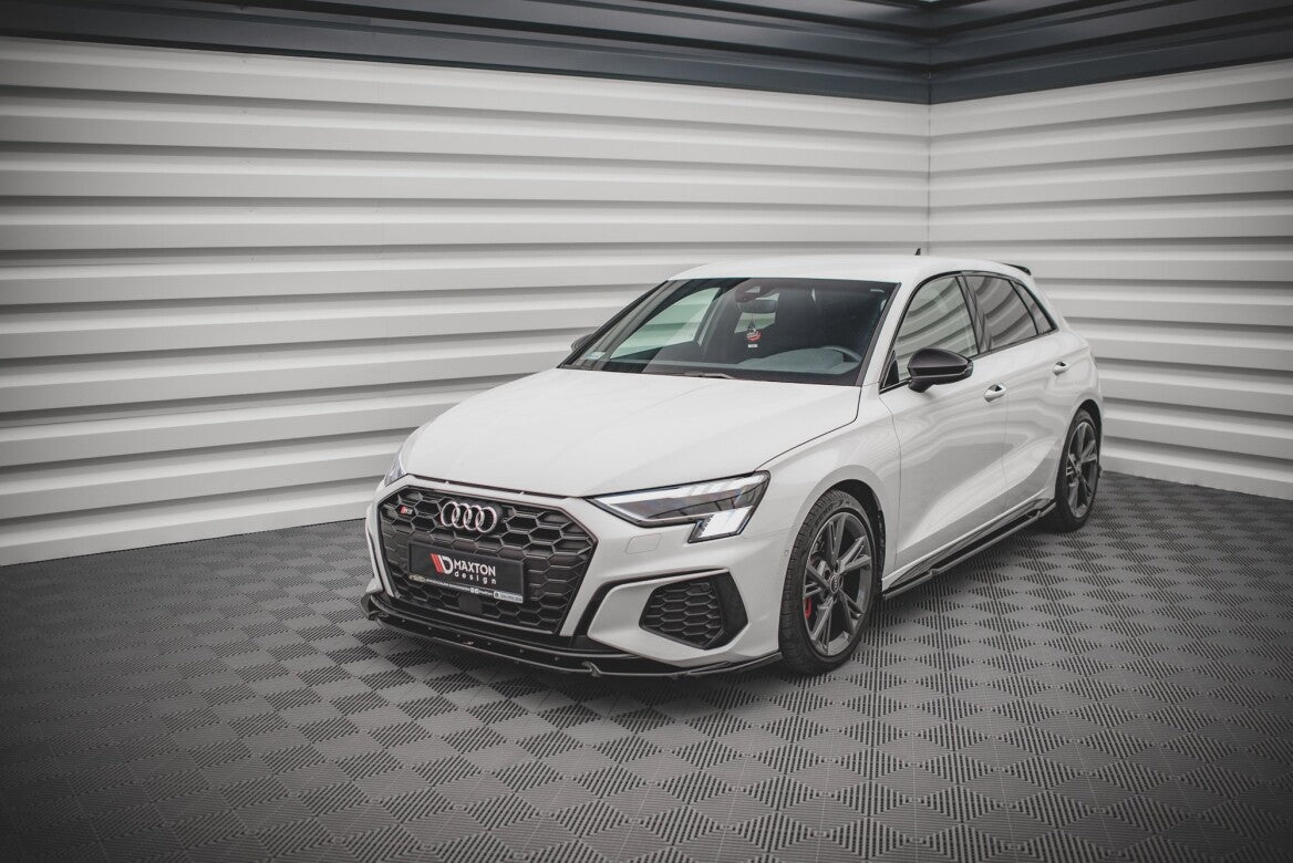 Cup Spoilerlippe Front Ansatz V.3 für Audi S3 / A3 S-Line 8Y   Maxton Design