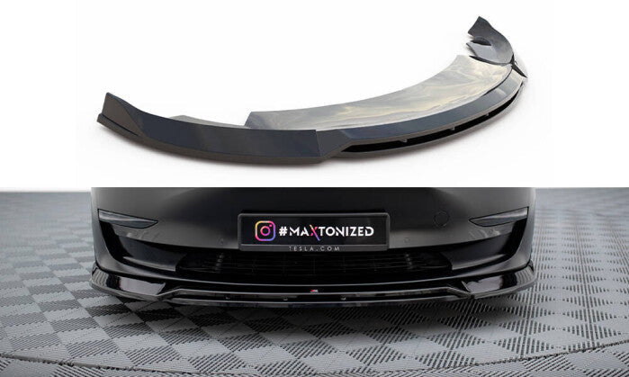Cup Spoilerlippe Front Ansatz V.3 für Tesla Model 3   Maxton Design
