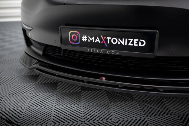 Cup Spoilerlippe Front Ansatz V.3 für Tesla Model 3   Maxton Design