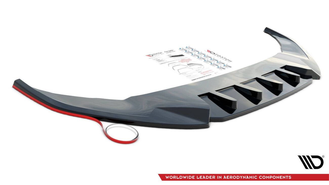 Cup Spoilerlippe Front Ansatz V.3 für Tesla Model S Plaid Mk1 FL   Maxton Design