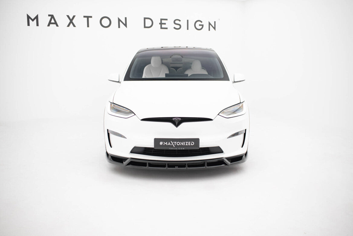 Cup Spoilerlippe Front Ansatz V.3 für Tesla Model X Mk1 FL   Maxton Design