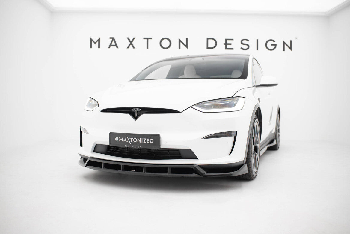 Cup Spoilerlippe Front Ansatz V.3 für Tesla Model X Mk1 FL   Maxton Design