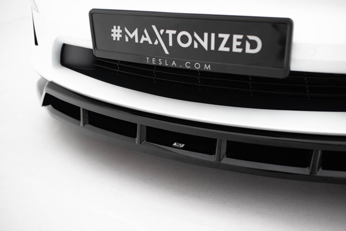Cup Spoilerlippe Front Ansatz V.3 für Tesla Model X Mk1 FL   Maxton Design