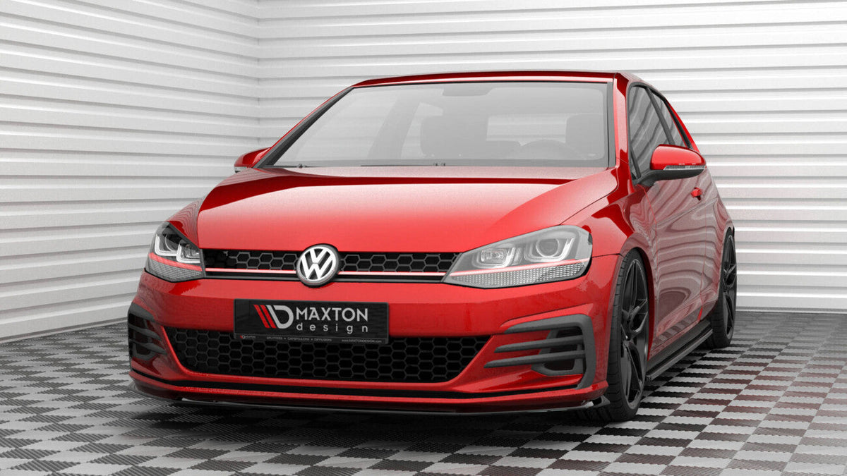 Cup Spoilerlippe Front Ansatz V.3 für Volkswagen Golf GTI Mk7 Facelift   Maxton Design