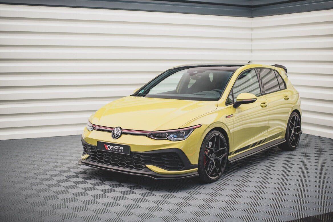 Cup Spoilerlippe Front Ansatz V.3 für VW Golf 8 GTI Clubsport   Maxton Design