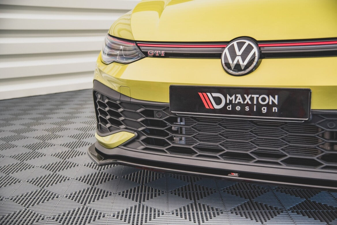 Cup Spoilerlippe Front Ansatz V.3 für VW Golf 8 GTI Clubsport   Maxton Design