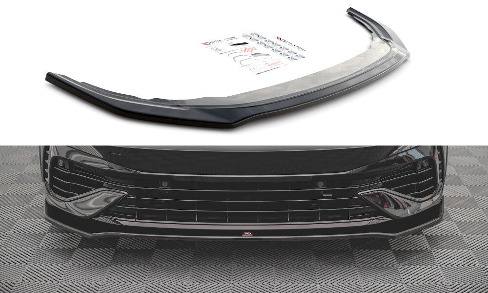 Cup Spoilerlippe Front Ansatz V.3 für VW Golf R Mk8   Maxton Design