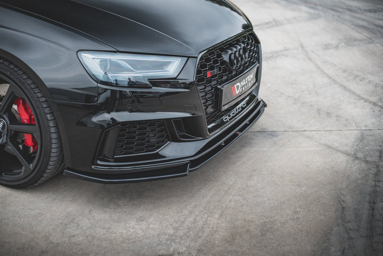 Cup Spoilerlippe Front Ansatz V.4 für Audi RS3 8V Facelift   Maxton Design