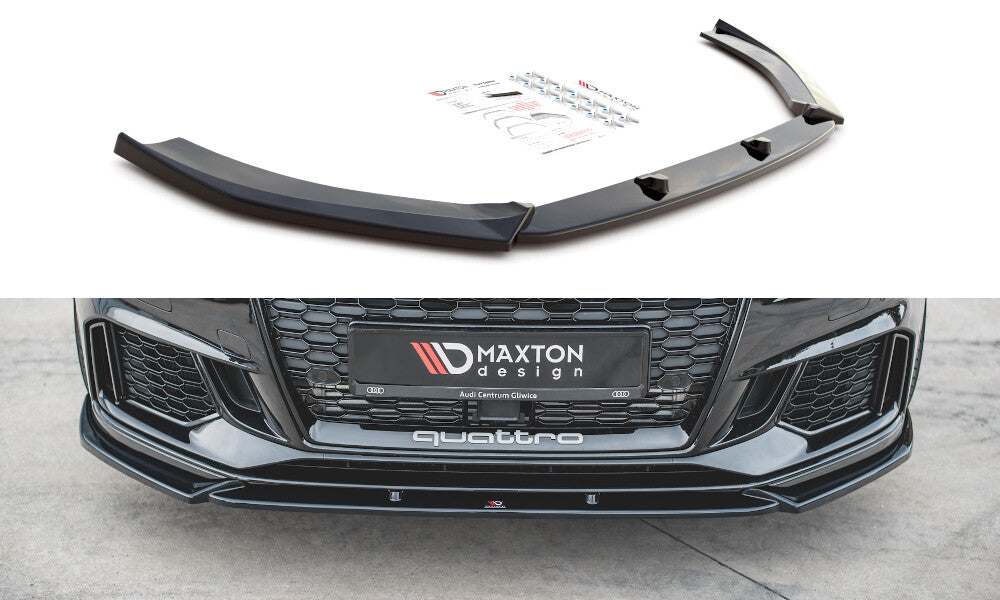Cup Spoilerlippe Front Ansatz V.4 für Audi RS3 8V Facelift   Maxton Design