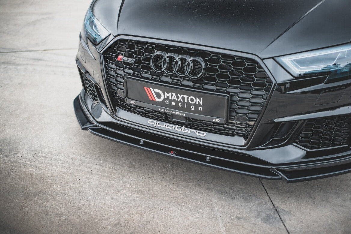 Cup Spoilerlippe Front Ansatz V.4 für Audi RS3 8V Facelift   Maxton Design