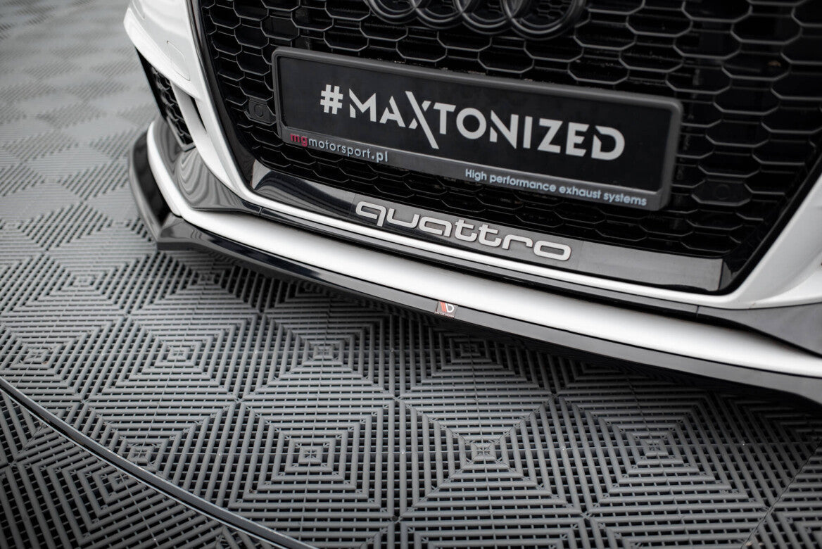 Cup Spoilerlippe Front Ansatz V.4 für Audi RS3 Limousine 8V Facelift   Maxton Design