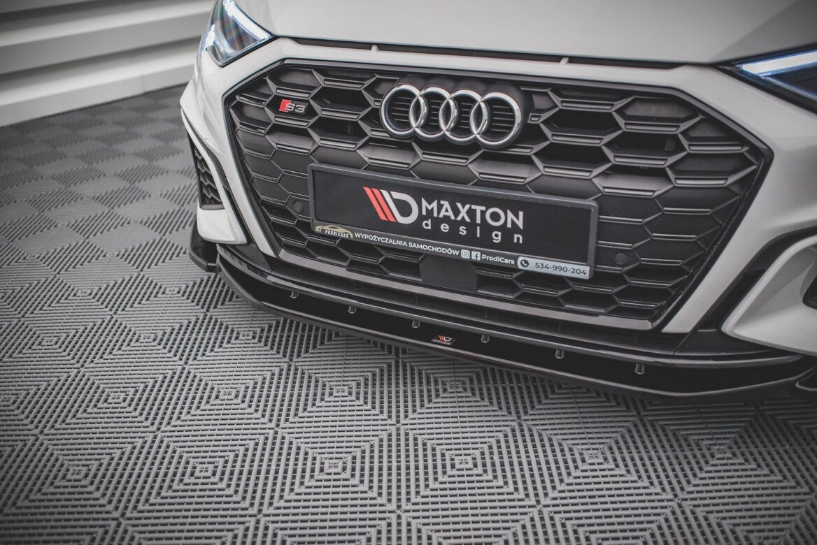 Cup Spoilerlippe Front Ansatz V.4 für Audi S3 / A3 S-Line 8Y   Maxton Design