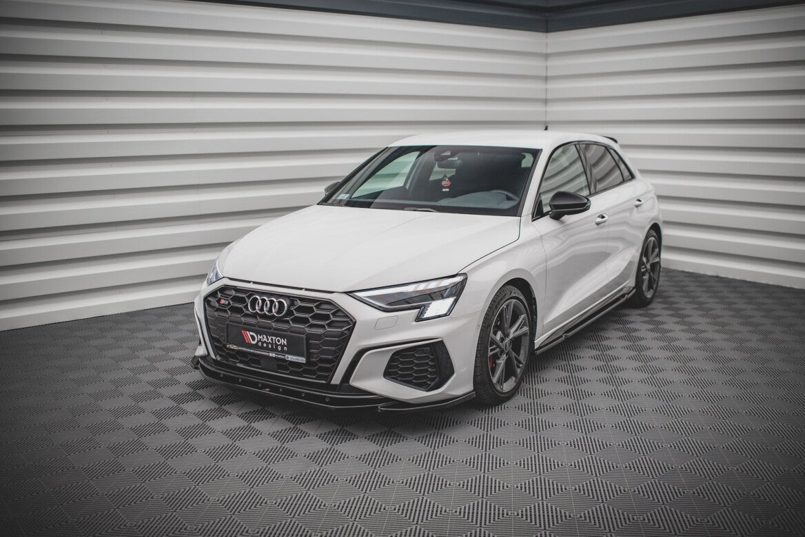 Cup Spoilerlippe Front Ansatz V.4 für Audi S3 / A3 S-Line 8Y   Maxton Design