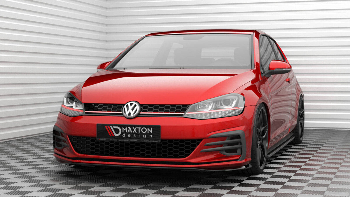 Cup Spoilerlippe Front Ansatz V.4 für Volkswagen Golf GTI Mk7 Facelift   Maxton Design
