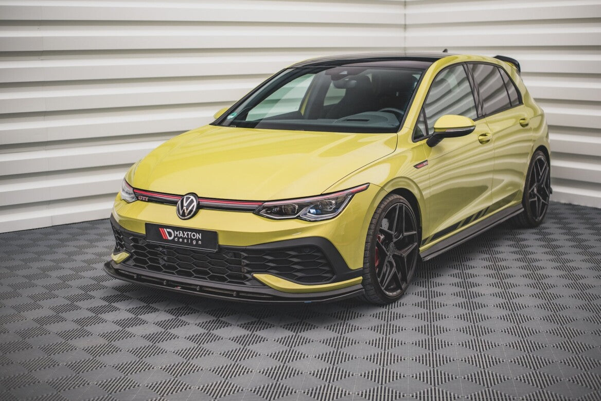 Cup Spoilerlippe Front Ansatz V.4 für VW Golf 8 GTI Clubsport   Maxton Design