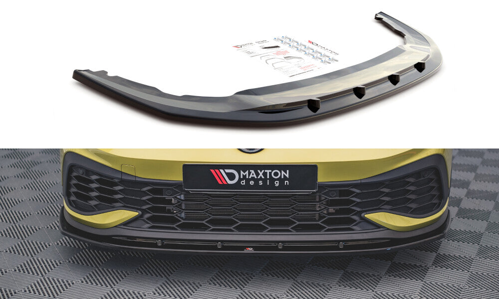 Cup Spoilerlippe Front Ansatz V.4 für VW Golf 8 GTI Clubsport   Maxton Design