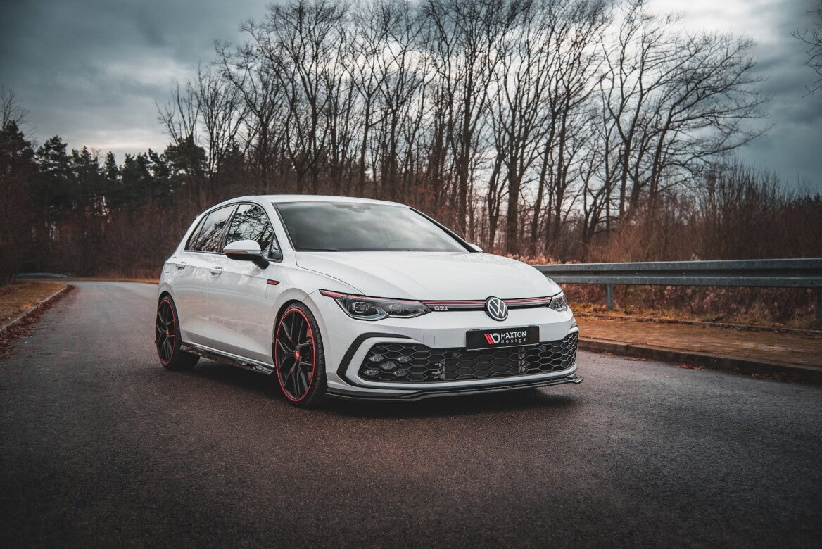 Cup Spoilerlippe Front Ansatz V.4 für VW Golf 8 GTI   Maxton Design
