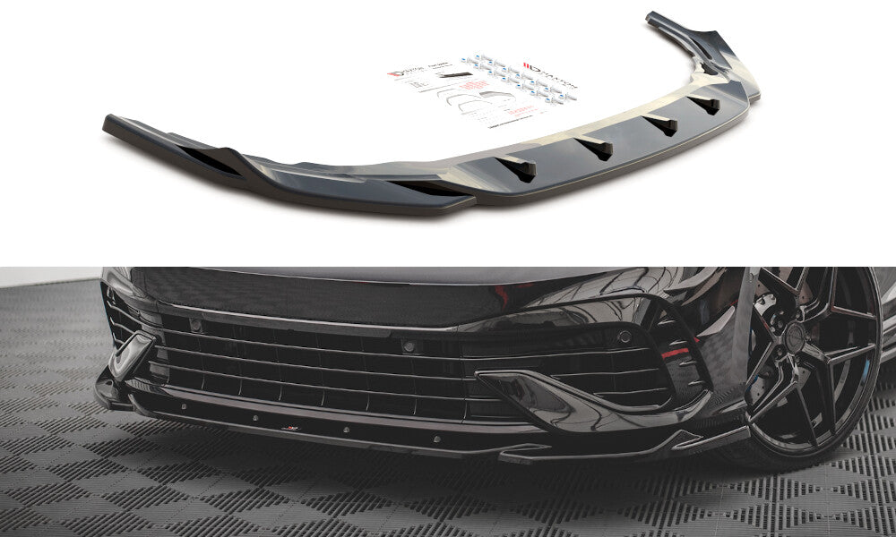 Cup Spoilerlippe Front Ansatz V.4 für VW Golf R Mk8   Maxton Design