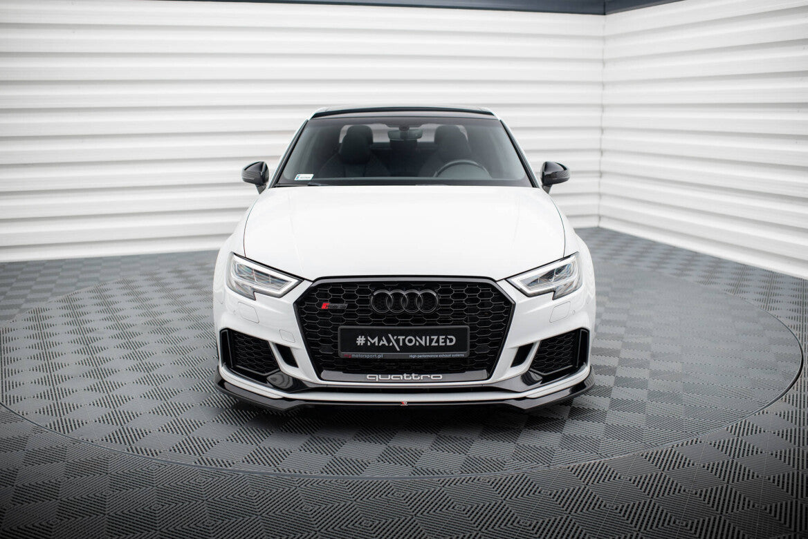 Cup Spoilerlippe Front Ansatz V.5 für Audi RS3 Limousine 8V Facelift   Maxton Design