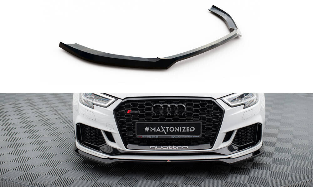 Cup Spoilerlippe Front Ansatz V.5 für Audi RS3 Limousine 8V Facelift   Maxton Design