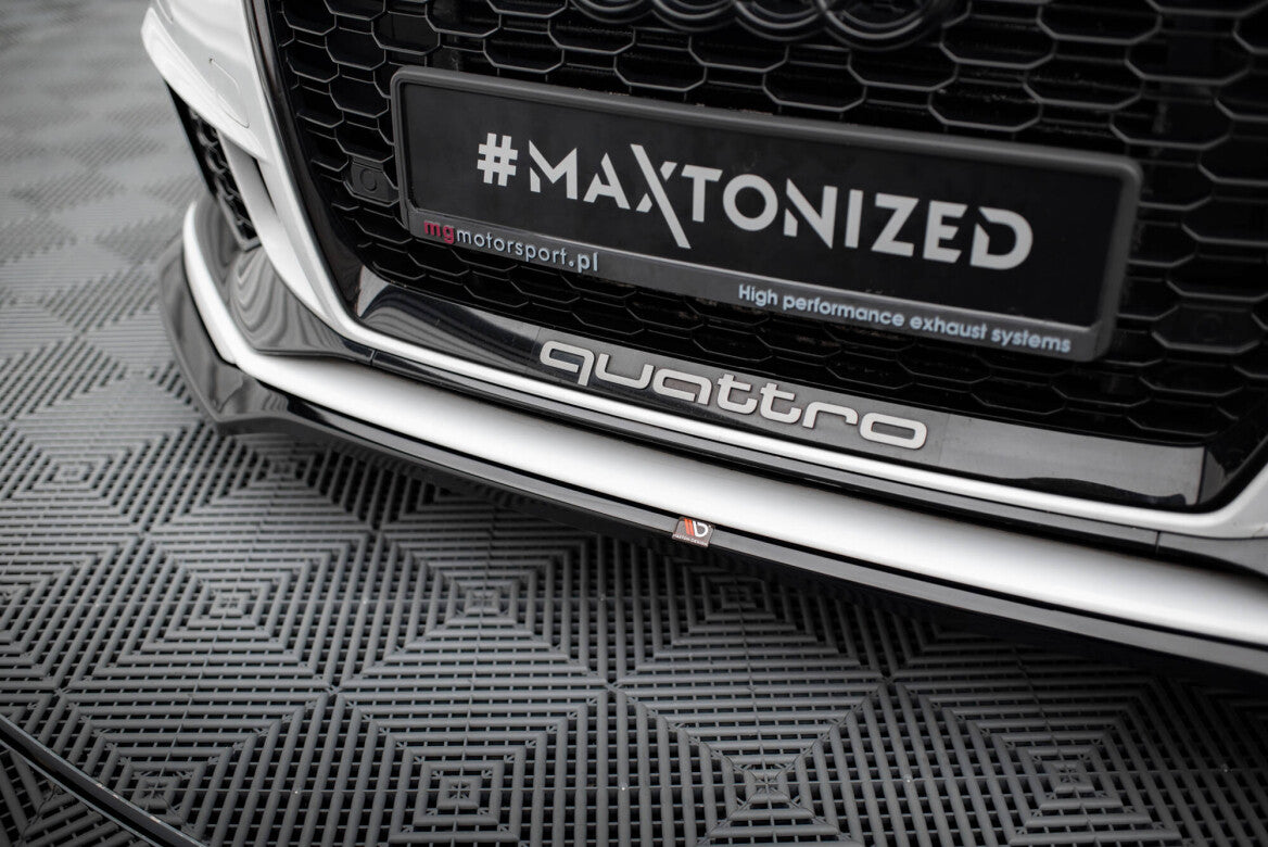 Cup Spoilerlippe Front Ansatz V.5 für Audi RS3 Limousine 8V Facelift   Maxton Design