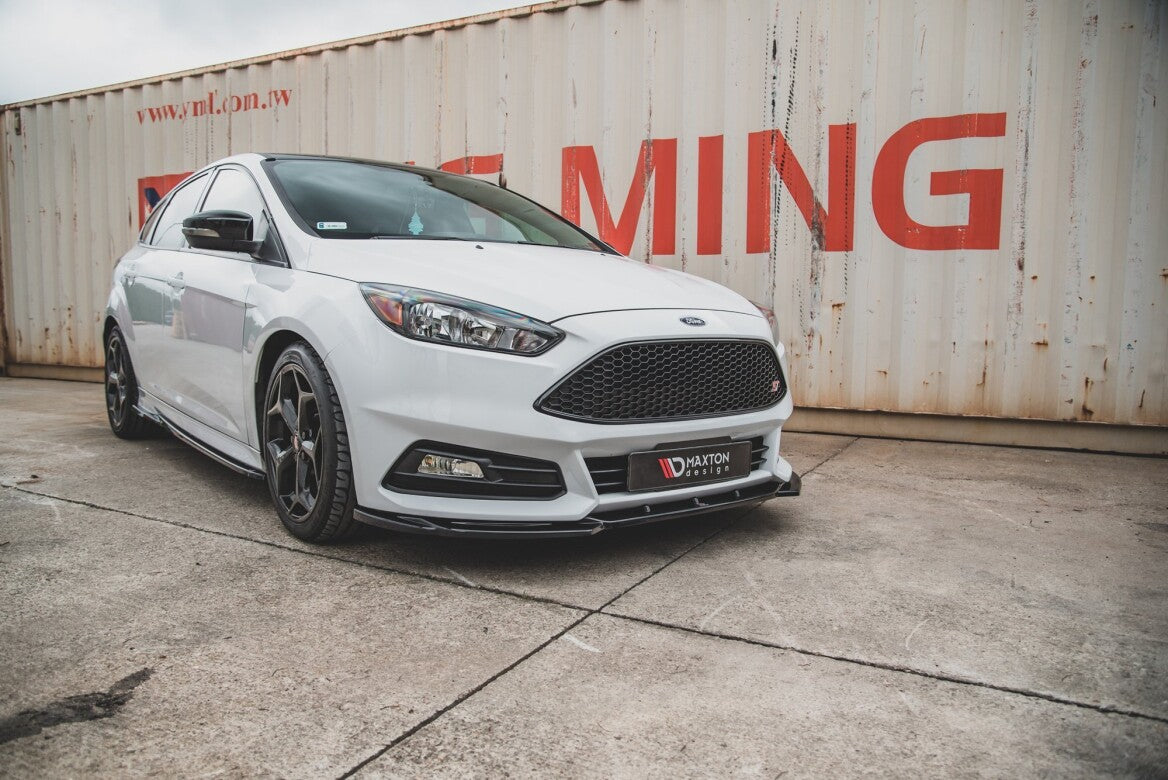 Cup Spoilerlippe Front Ansatz V.5 für Ford Focus ST Mk3 Facelift   Maxton Design